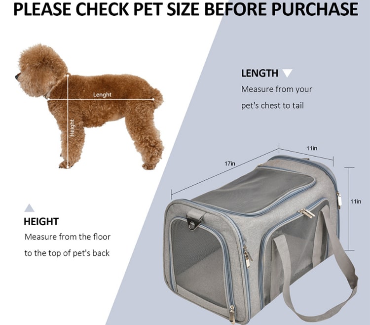 pet carrier size