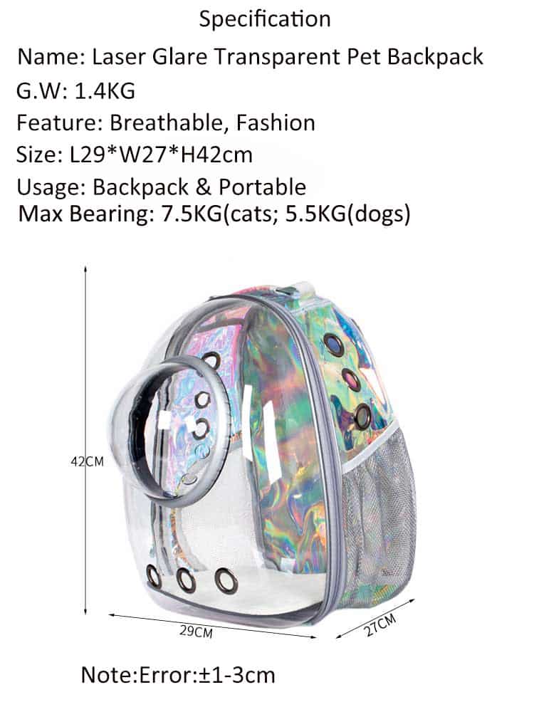 space capsule pet carrier backpack