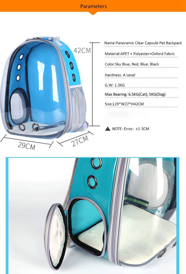 space capsule pet carrier backpack